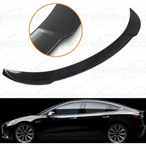 Carbon Fiber Spoiler for Model 3 Trunk Lip Spoiler Wing Sport Trunk Wing Performance Spoiler for for Tesla Model 3