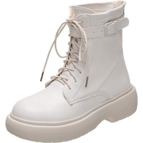 YSHUNIJ Shoes Martin Boots Female British Style Summer 2021 New Casual Short Boots Ins Trendy Fashion Single Boots