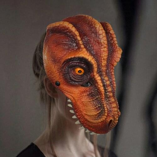 Horror Masks 3D Role Playing Halloween Scary Mask Cosplay Props Decoration Dinosaur Carnival Tyrannosaurus Party Decor