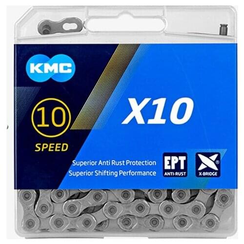 KMC X10 X10EPT Bicycle 10 Speed Bike Accessories Chain Cadena Bicicleta 116L For MTB Road Bike 10 Speed Transmission System