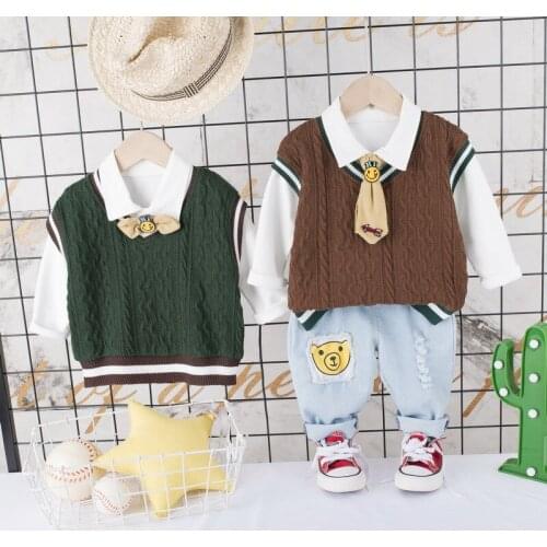 Spring Baby Boy Clothes Toddler Kids Clothes For Boys For Newborn Vest+ Long Sleeve Shirt+Pants 3 pcs Children Sets 1-5 Age