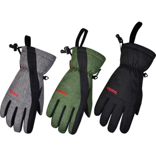 Waterproof Ski Motorcycle Gloves Windproof for Mens Skiing Snowboarding