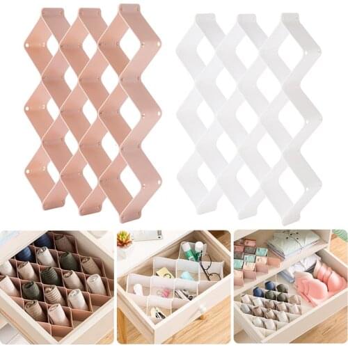 Honeycomb Shape Drawer Organizer 6 Tablets Closet Dividers Plastic Partition For Small Clothing And Cosmetic Clapboard