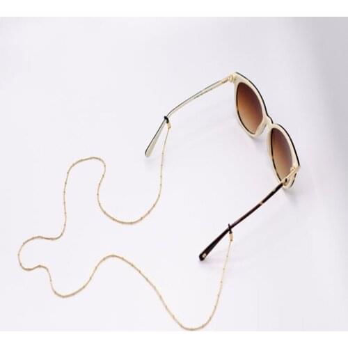 New arrival fashion simple metal copper bead chain glasses chain 2020 women anti-lost glasses decorative chain