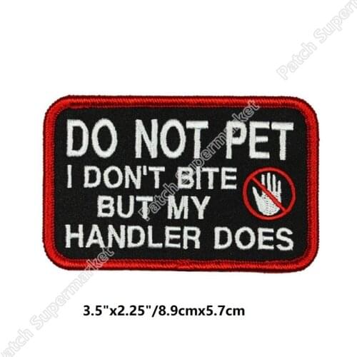 Do Not Pet Badge Patch Service Animal Handler Medical Assistance Iron On Gear Vest Emblem accessories NC