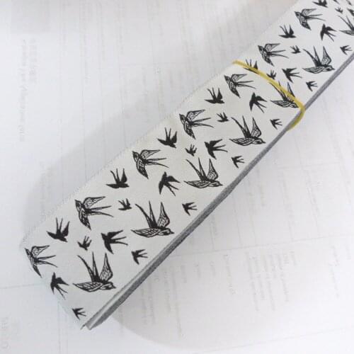 1-1/2'' 38mm Wide SWALLOW Dog Collar Jacquard Ribbon