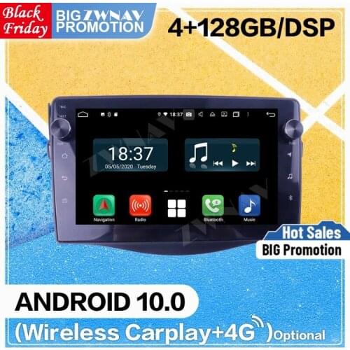 128G Carplay Android 10 Screen For Toyota RAV4 2005 2006 2007 2008 2009 2010 2011 2012 GPS Radio Audio Stereo Recoeder Head Unit