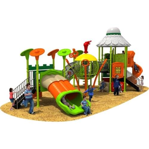 2018 amusement playground structure outdoor playground school plastic slide park YLW-OUT180313