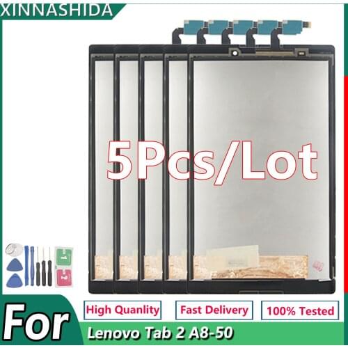 5PCS/LOT For Lenovo Tab 2 A8-50 A8-50F A8-50L ZA04 A8-50LC LCD display touch screen digitizer assembly