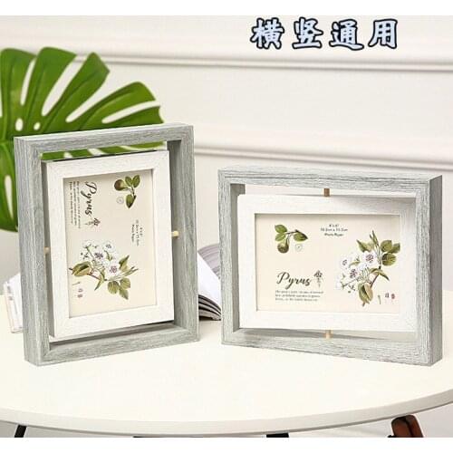 6 Inch 7 Inch Two-sided Rotating Photo Frame Originality Personality Pendulum Platform Concise Lovely Desk Frame