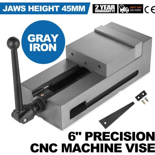 6 Inch Precision Bench CNC Clamping Vise Fixed Jaw Vertical Sawing Bench Drilling