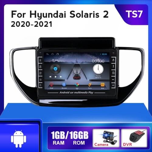 IPS 1280*720 Car Radio Multimedia Video Player Navigation GPS Android For Hyundai Solaris 2 Verna 2020 - 2021 2din Audio Cam SWC
