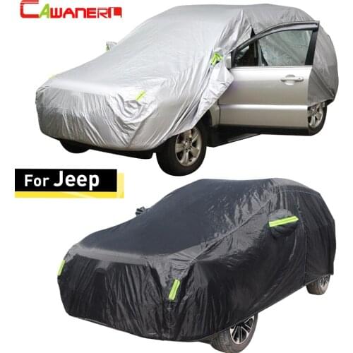 Cawanerl For Jeep Wrangler Compass Commander Liberty Grand Cherokee Patriot Car Cover Sun Snow Rain Protector Cover Waterproof