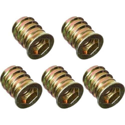 BMBY-Set of 5 threaded insert M10 x 20 mm for wood