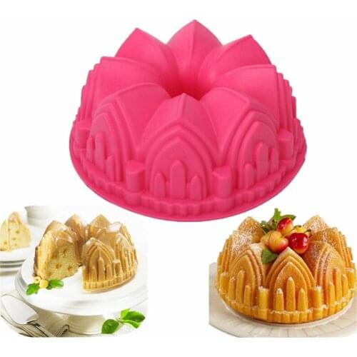 Large Crown Shape Silicone Bread Mold Cake Fondant Cookie Chocolate Mould Candy Jelly Pudding Muffin Molds DIY Baking Tools