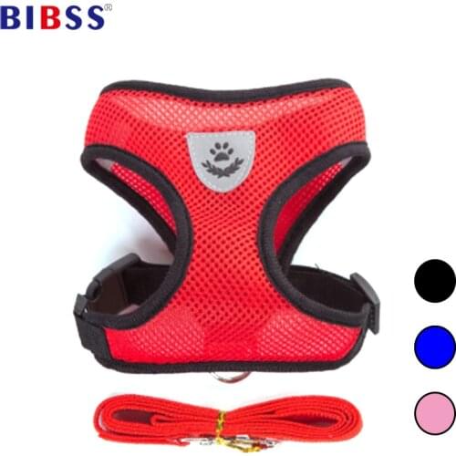 Breathable Soft Dog Harness Cat Control Nylon Mesh Adjustable Vest harness leash for Pet puppy Chest Strap pet products