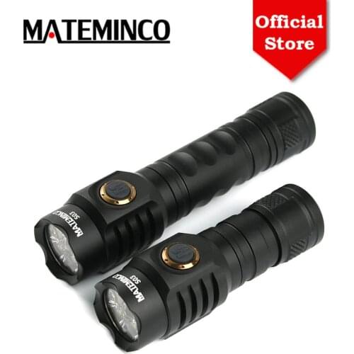 Mateminco S03 Mini Portable 2100lm 4*Cree XPG3 USB Rechargeable 18350 18650 Battery LED Flashlight Torch for Camping, EDC Use