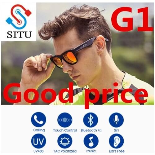 G1 Polarized Sunglasses Bluetooth Bone Conduction Headset SmartTouch Smart Glasses Health Sports Wireless Headphones&Microphone