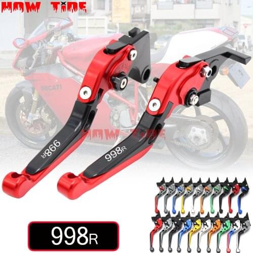 Motorcycle Folding Extendable CNC Moto Adjustable Clutch Brake Levers For DUCATI 998R 998 R 1999-2003