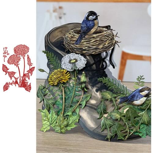 New 2021 Dandelion Metal Cutting Dies Scrapbook Diary Decoration Stencil Embossing Template DIY Greeting Card Albums