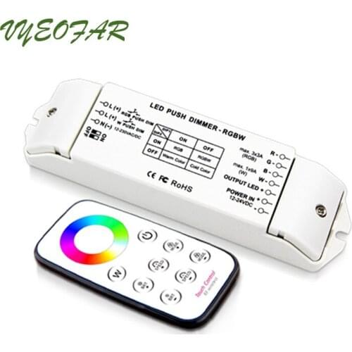 New Led RGB RGBW Strip Controller 12V 24V 3A*3CH 9A*1CH Output Multi Function Led 4096 Level, 5050 3528 RGBW String Ribblon Dim