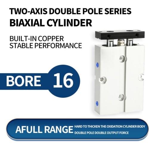 TN series pneumatic double shaft double rod high thrust air cylinder caliber 16*10/30/40/50/60/70/80/90/100