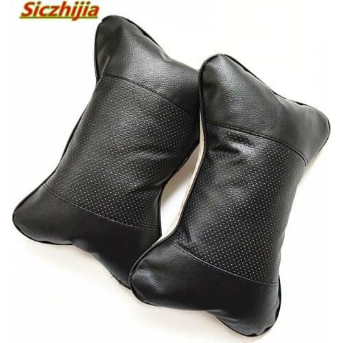 Car seat leather breathable headrest for Hyundai ix35 iX45 iX25 i20 i30 Sonata,Verna,Solaris,Elantra,Accent,Veracruz,Mistra