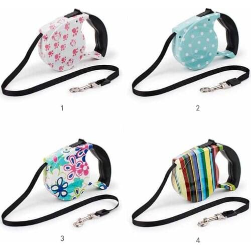 Quality 3M 5M Colorful Retractable Dog Leash Extending Puppy Cats Walking Leads Dogs Running Leashes Pet accessories harness ABS