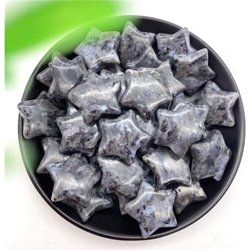 1PC Natural larvikite Labradorite Star Shaped Gemstone Crystal Meditation Healing Chakra Polished Natural Stones and Minerals
