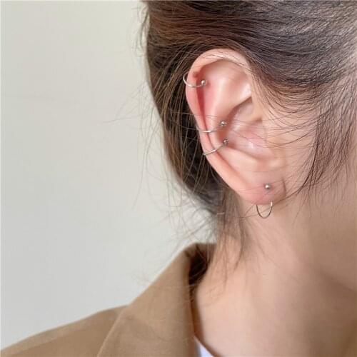Timlee E145 Simple Geometry Round Alloy Clip Ear Cuff Popular Accessories Wholesale