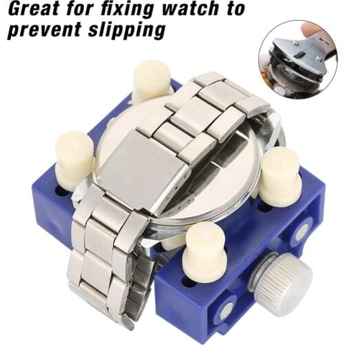 Watch Adjustable Opener Back Case Cover Press Closer Remover Fixing Holder Case Repair Watchmaker Tool movement Dial Fixer