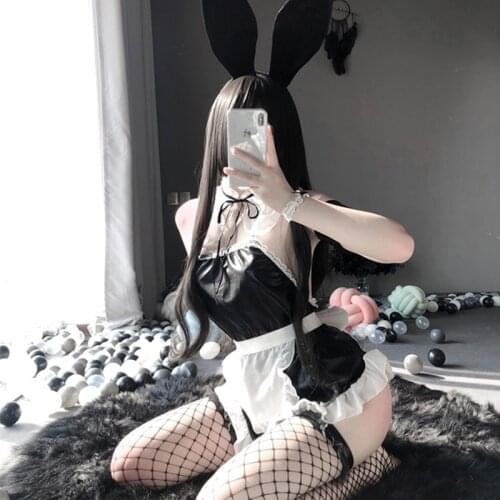 Sexy Lingerie Playful Cute Rabbit Uniform Maid Sexy Uniform Temptation Hollow Girl Underwear Set Cute Uniform