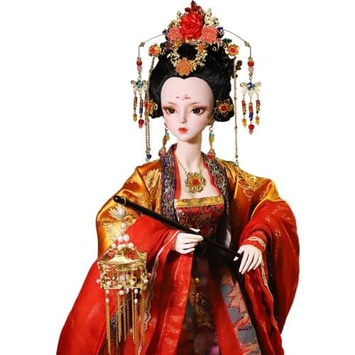 Dream Fairy 1/3 BJD Doll Full Set 34 Movable Joints 62cm Ball Joint Doll Ancient Chinese Style Makeup DIY Toy Doll Girls SD