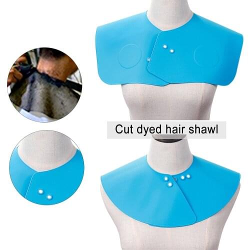 Haircut Shawl Neck Cape Wrap Collar Silicone Barber Non-stick Waterproof Hair Cutting Cape Salon Hair Styling Hair Cloak