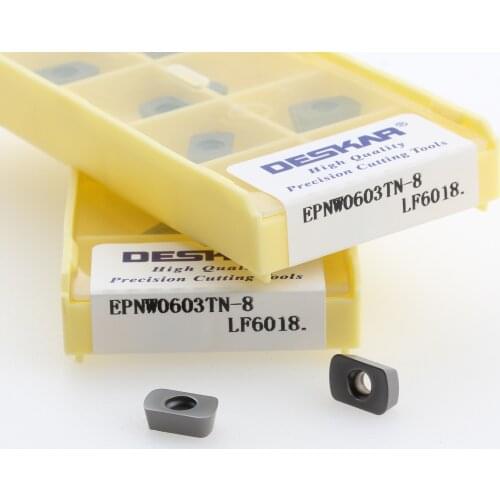 10PCS DESKAR EPNW0603TN-8 LF6018 Turning Tools Lathe Cutter Milling Carbide Inserts Hard Alloy Blades Mill-Cutting Tools