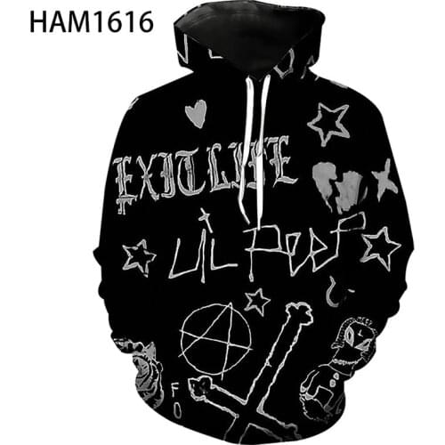 Lil peep Hoodie Pullover 2021 summer new boys and girls characters 3D printing cool children street fashion loose mens Sweatsh