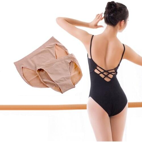 USHINE Girl ladies nude seamless underwear safety panties skin colored belly ballet dancing panties