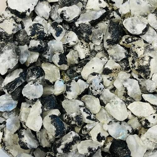 High Quality Rare Natural White Moonstone Tumbled Stone Crystal Reiki healing Specimen Home Decor