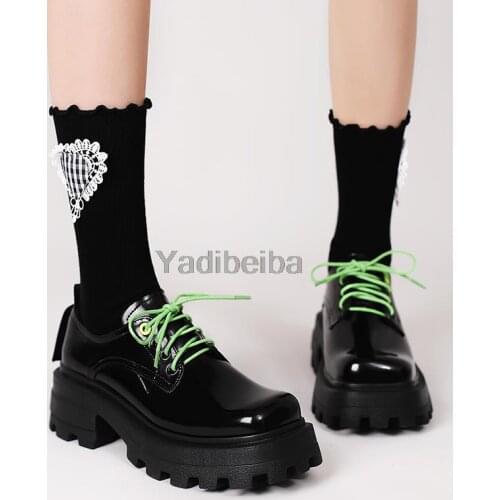 Womens Ankle Boots 2021 Platform Shoes Mary Jane Women Shoes British Style Motorcycle Modern Boots Short Ladies Lotita JK Shoes