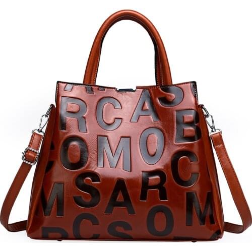 Women Handbags Shoulder Crossbody Bags for Ladies Pu Leather Totes Fashion Messenger Bag Female Letter Embossing Shoulder Bags