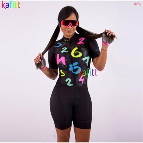 Kafitt Womens Cycling Jumpsuit,Little Monkey Cyclist Outfit,Short Female Overalls,Bike Clothing,Summer Clothes Set Triathlon XL