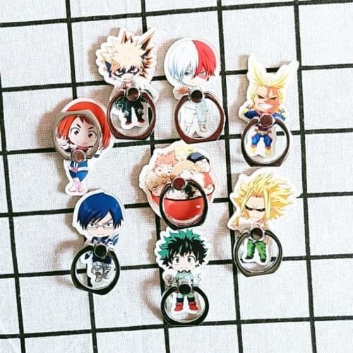 1pc Universal Anime My Hero Academia Cosplay Prop Accessories 360 Rotatable Mobile Phone Bracket Ring Buckle figure toys gift