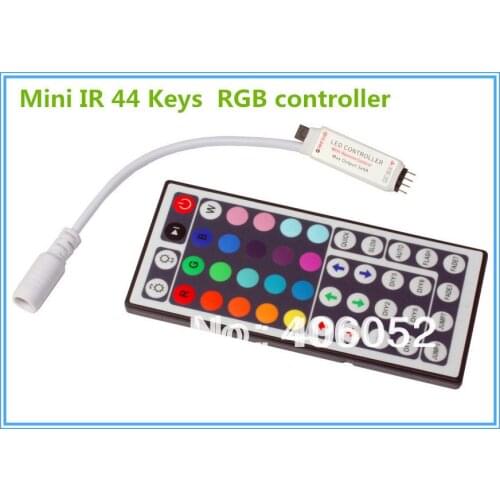 100pcs/lot wholesale DC12v 44 key ir led rgb remote controller for 5050/3528 led strip light