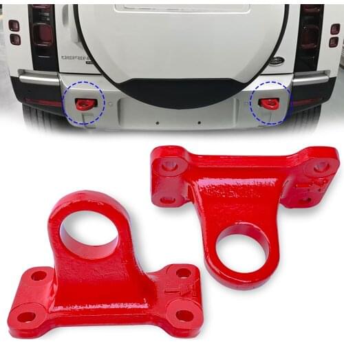 2Pcs rear trailer hook fits for Land Rover Defender 2020 2021 metal red tow hook