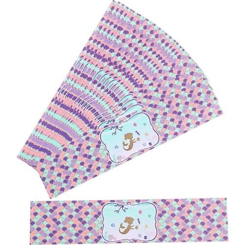 24pcs Mermaid Glitter Water Bottle Sticker Labels For Mermaid Theme Party Decorations Baby Shower Birthday Party Supplies