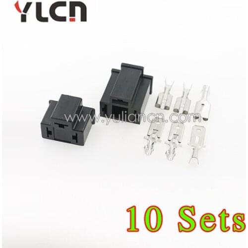 Free Shipping 10 Sets 3 Pin H4 Auto Connector Holder Plug 7.8mm Lamp Plug Bulb Socket