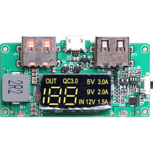 Boost 5V High Pass Qc3.0 Fast Charging Press Board With Digital Power Display Mobile Power Circuit Board