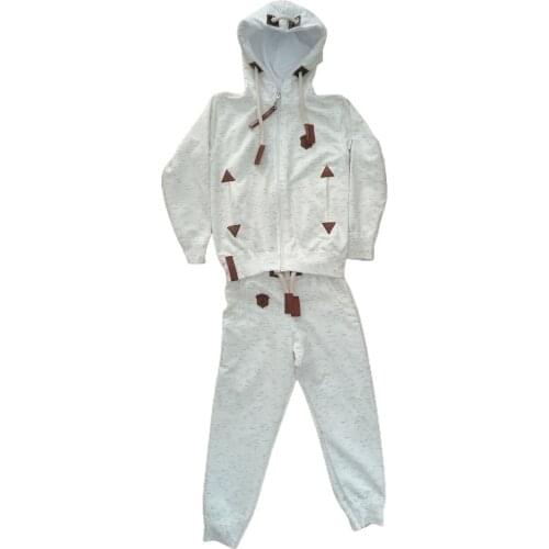 ÇETK-NAK-REL Child Cream Seasonal Hooded Zipper Pocket Tracksuit Suit 453528936