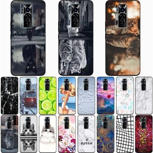 For Tecno Pova 2 Case Wolf Silicon TPU Fundas for Tecno Phantom X 2021 Cat Animal Shell Bag Housing Phone Cases