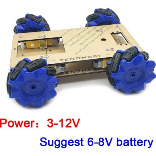 Cheapest Mecanum Wheel Omni-directional Robot Car Chassis Kit with 4pcs TT Motor for Arduino Raspberry Pi DIY Toy Parts